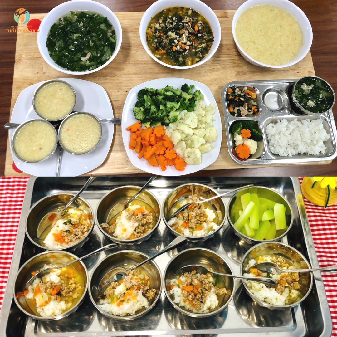 Thực đơn một ngày của trẻ tại Tuổi Thần Tiên